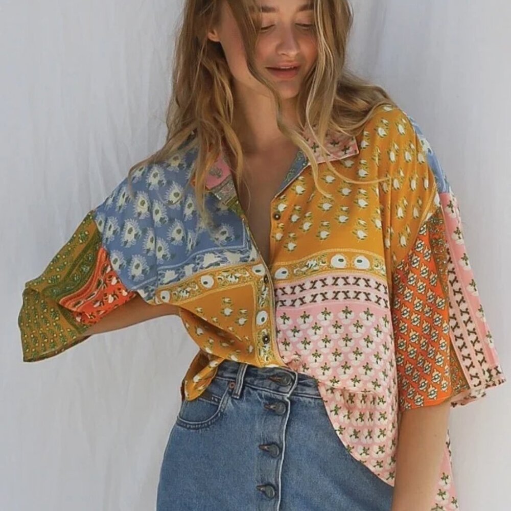 Jen's Pirate Booty Daydream Buttondown NWOT